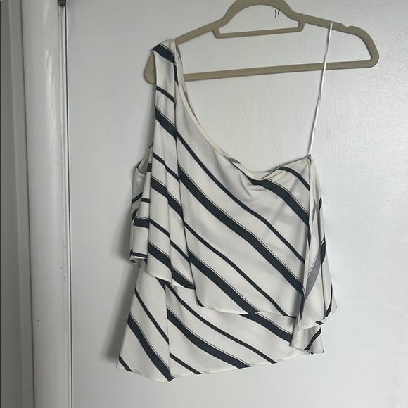 Striped One-Shoulder Top - Picture 4 of 4